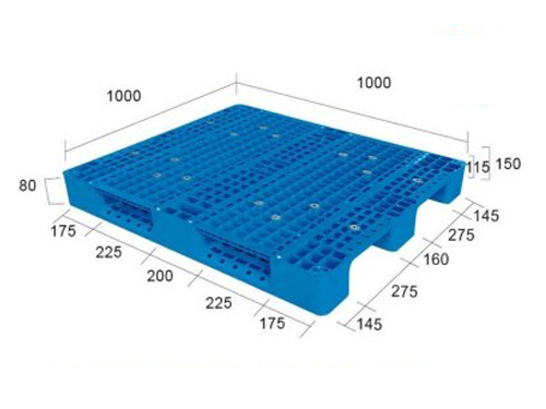 1010網(wǎng)格川字（置鋼管）塑料托盤
