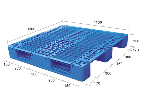 1111網(wǎng)格川字（置鋼管）塑料托盤
