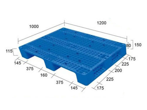 1210橫向網格川字（置鋼管）塑料托盤