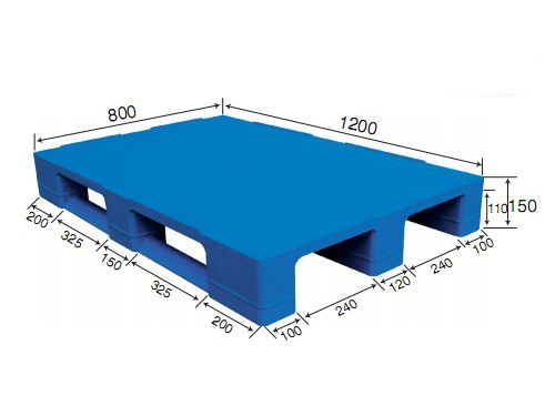 1208平板川字（內置鋼管）塑料托盤