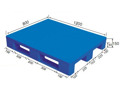 1208平板光面川字（置鋼管）塑料托盤